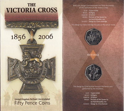 2006 BU 50p Coin Pack (2 Coins) - The Victoria Cross (1856-2006)